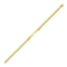 14k Yellow Gold 8.5" Mens Anchor Mariner ID Link Chain/Bracelet 7 mm 10 grams