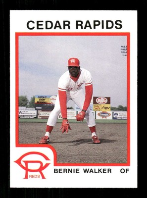 1987 ProCards Cedar Rapids Reds 1034 Bernie Walker BXCP30
