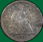 1857 Seated Liberty Half Dime Very Good VG Coin #35812