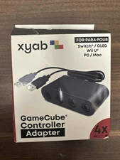 XYAB Gamecube Controller Adapter Compatible With Switch OLED Wii U PC MAC 0E