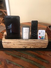 New, solid wood remote/cell phone holder