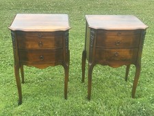 french provincial nightstand Pair - leather inlay- One Out Of Two