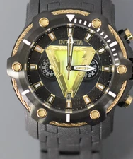INVICTA DC Comics  Men 51.5mm Stainless Steel Black Black+Gold dial VK64 37885.