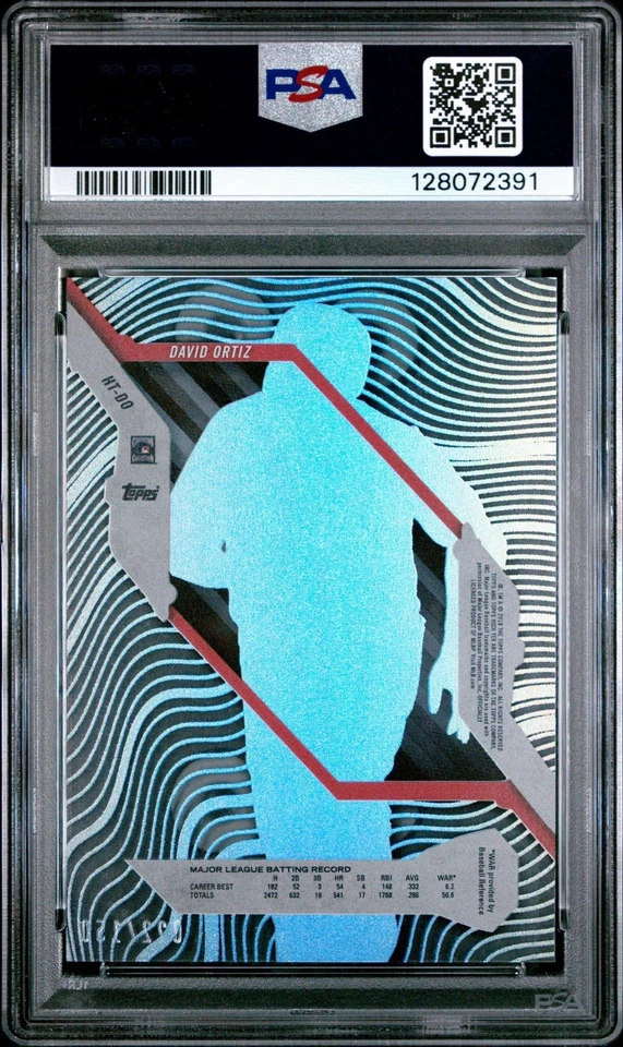 2018 Topps High Tek Rainbow Foil Blue /150 David Ortiz #HT-DO PSA 8 NM-MT - Image 2 of 2