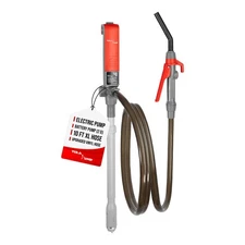 Fuel Transfer Pump w/Flow Control Nozzle & Telescopic Tube - 3X Powerful D Ba...