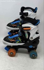 Woolitime Girls Multicolor Ratchet Buckle Four Wheels Roller Skates Size M