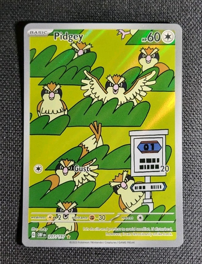 Pidgey 207/197 SV03: Obsidian Flames Holo Pokemon TCG NM