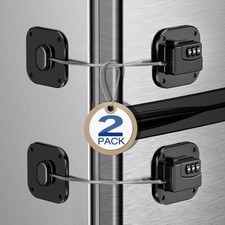 Fridge Refrigerator Lock with Combination, Heavy Duty Lock for Cabinet, Drawe...