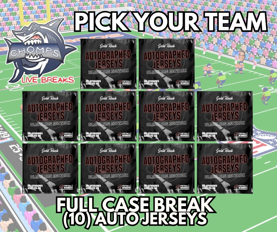 GREEN BAY PACKERS 2026 Gold Rush Black Bag Full Case Auto Jersey Break #25