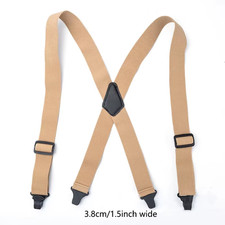 Heavy Duty Work Suspenders for Men X-Back Gripper Clasps Adjustable Strap Fully