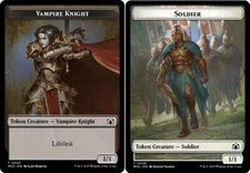 10 Token Cards - VAMPIRE KNIGHT / SOLDIER - Commander: March MOC - Magic MTG FTG
