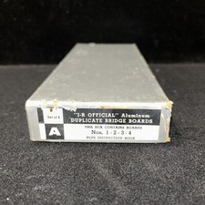 J R Official Aluminum Duplicate Bridge Boards Set of 4 A Patient Applied For A F