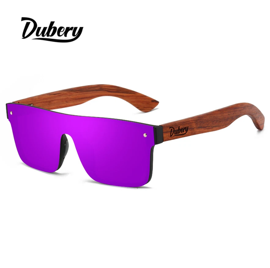 Gafas de sol polarizadas de madera sin montura DUBERY hombres mujeres cuadradas de madera para templo Foto 2 de 4