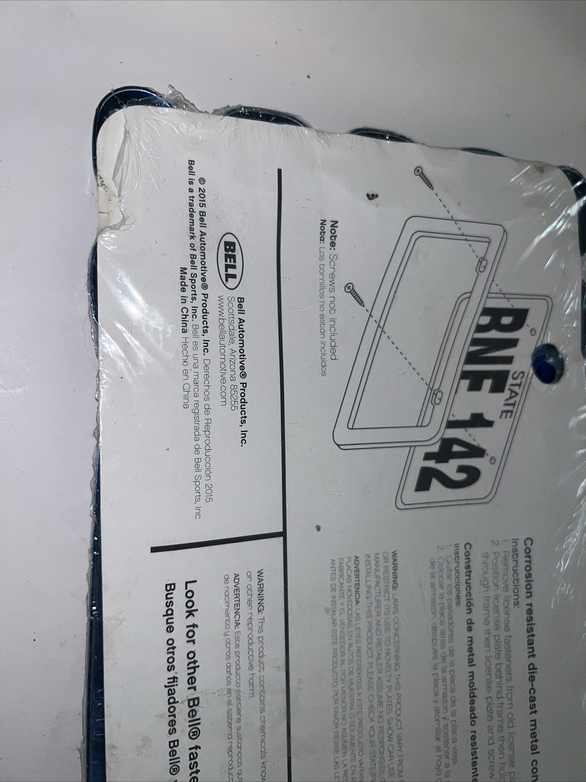 Bell Automotive's Mega Metal Chain License Plate Frame Turquoise