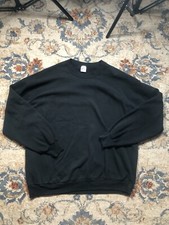 Jerzees Sweatshirt Mens 3XL Black Crewneck Pullover Made USA Vintage 90s Blank