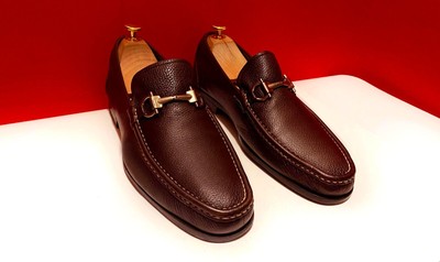 $849.00! Salvatore Ferragamo Gancini Logo Suede Loafers Brown Men\'s US 8.5 D Ferragamo Gancini Suede Loafers | Brown | FARFETCH main image 2