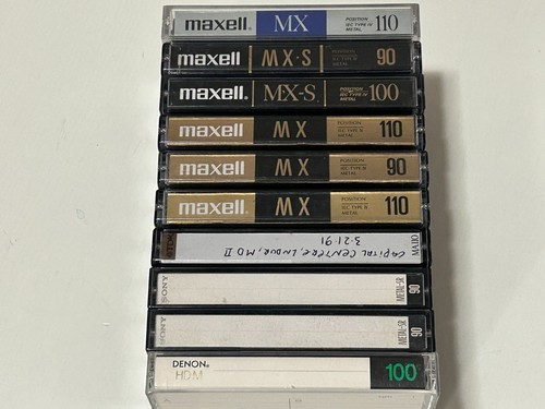 Lot 10 Type IV Metal Cassettes tapes Maxell MX-S, TDK MA-110, DENON HD-M SONY SR - Picture 10 of 11