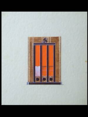 ANTOINE ZACCAGNINO, RADIO PROJEKT TSF SONORA 1935 ORIGINAL GOUACHE, ART DECO