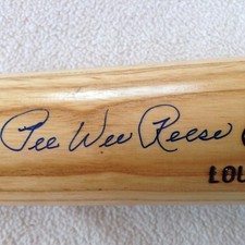 Pee Wee Reese autographed Louisville Slugger bat 