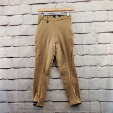 MILLERS Pants Girls Equestrian Riding Faux Suede Inners Zip Tan