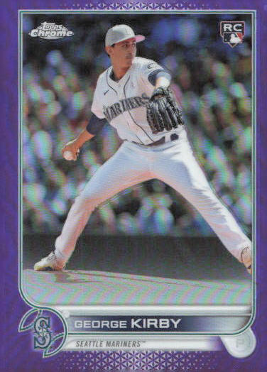 2022 Topps Chrome Update George Kirby #USC138 Purple Refractor Rookie RC