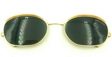 Vintage Bugle Boy Gold Metal Oval Clips Clip-on Sunglasses Eyeglasses Frames