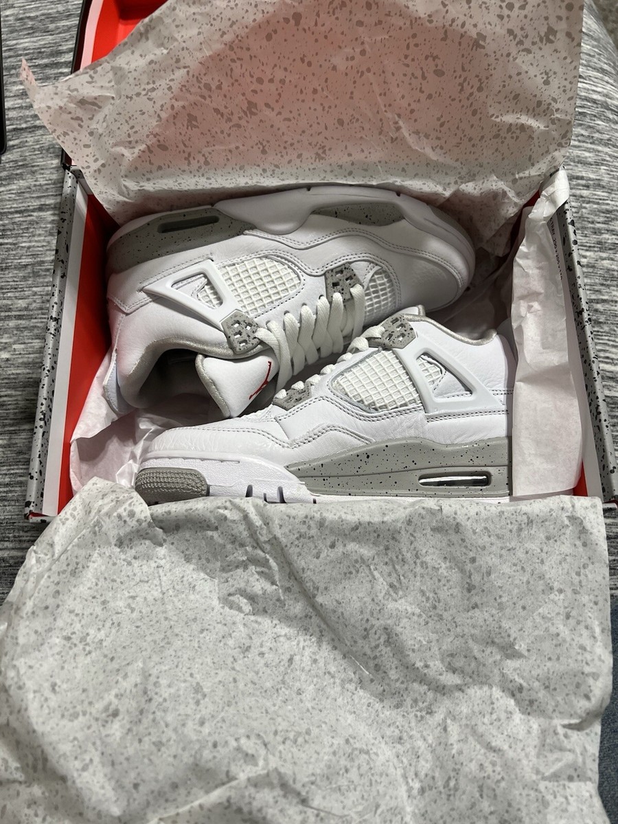 Size 4.5 - Jordan 4 Retro Mid White Oreo for sale online | eBay