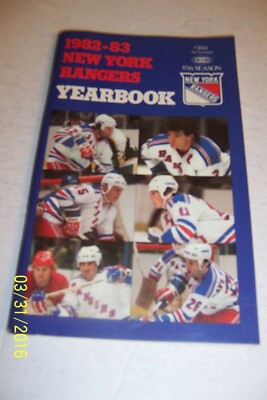 1982 83 NEW YORK RANGERS Yearbook BARRY BECK Ron DUGUAY John DAVIDSON ...