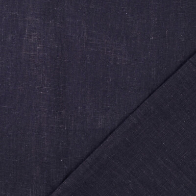 Marineblau 100 % gewaschenes Leinen Stoff Vorhang Kissen atmungsaktives Kleid Material