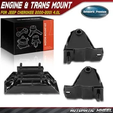 3x Auto Trans Engine Motor & Transmission Mount for Jeep Cherokee 2000-2001 4.0L