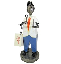 vtg Arte Felguerez metal sculpture Dentist Dental figurine tag signature Mexico