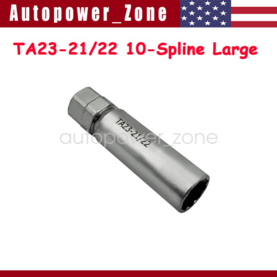 New 10-Spline Lug Nut Key Tool Adapter Socket Duplex Large Truck 13/16, 7/8 Hex