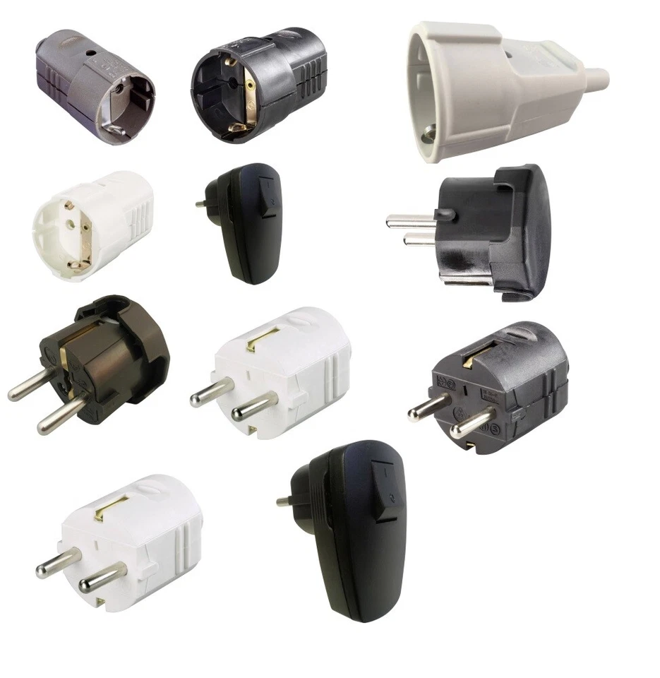 GAO Schutzkontakt Schukostecker Schukokupplung verschiedene zur auswahl