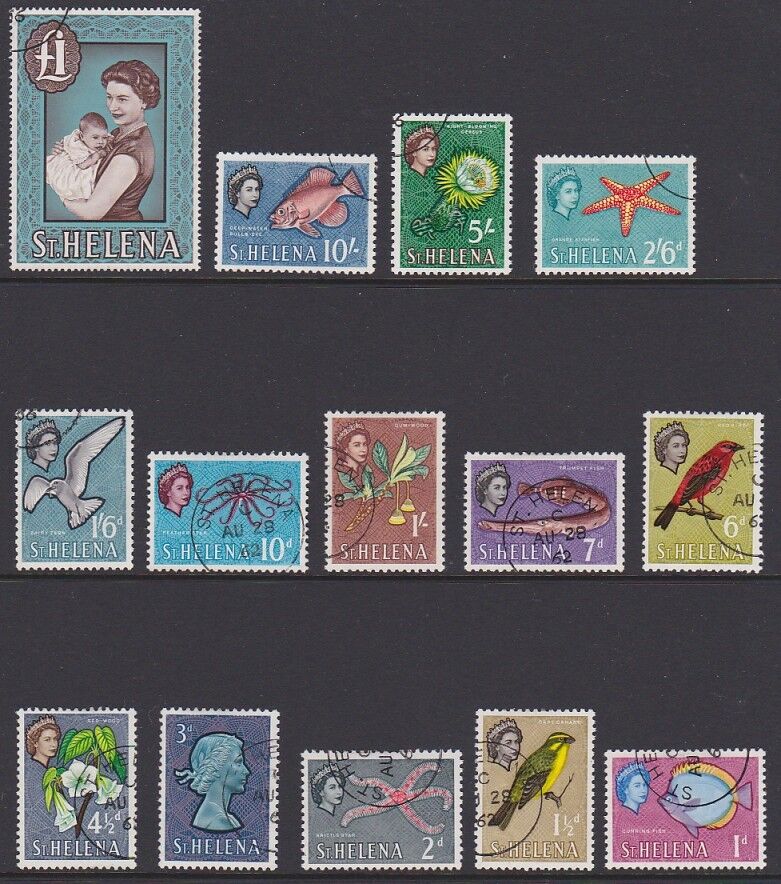 ST HELENA EII Limited price 1961 Free Shipping Cheap Bargain Gift cto SET sg176-189a used