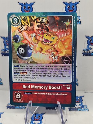 Red Memory Boost! P-035 SR Resurgence Booster NM Digimon