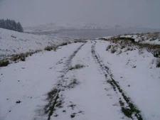 Photo 6x4 Track on Lochend Hill Gabroc Hill Harelaw Dam is the reservoir  c2009