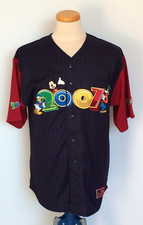 Walt Disney World Mens 2007 Baseball Jersey Small Blue Embroidery Short Sleeve