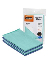 Microfiber Cloth Glass Cleaning Cloth for Mirror/Window Lint Free 4 Pack-Superio