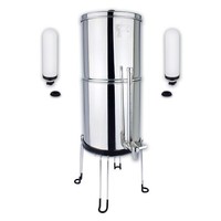 Newton Gravity-Powered Fluoride Water Filter System with 8in Stand and Level Tap
