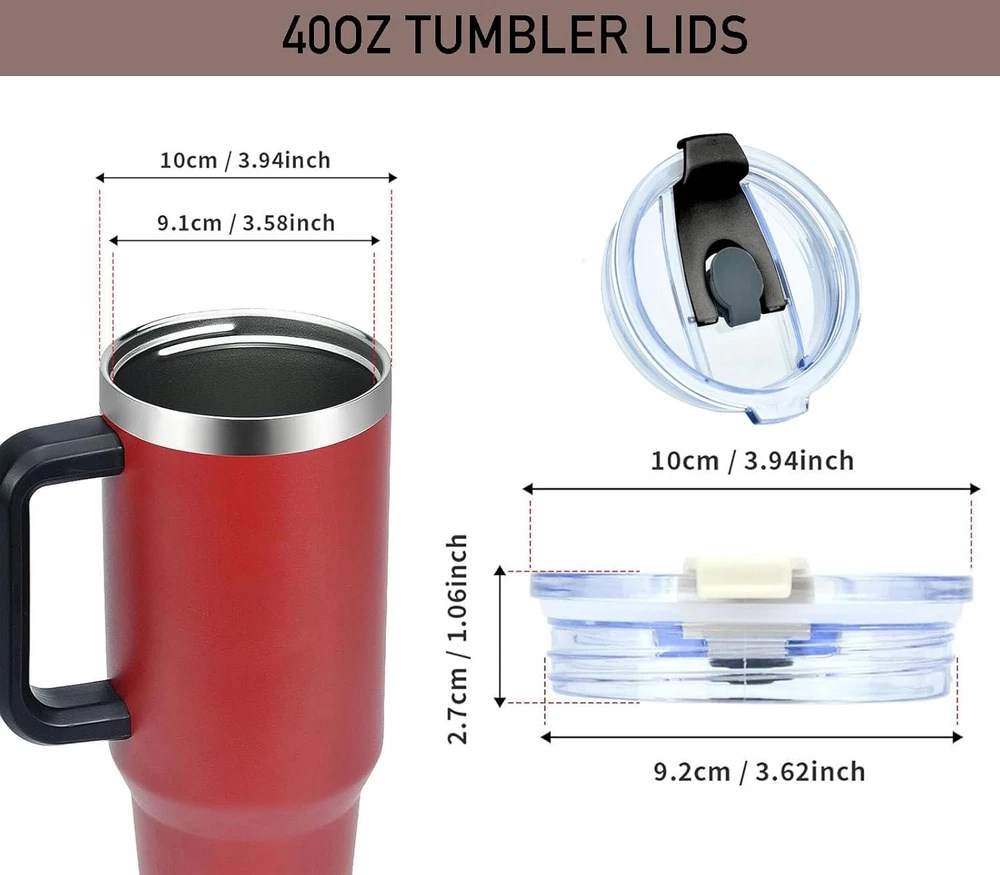 Tumbler Lid Compatible for 40Oz Stanley Cup,Replacement Lids Fit for Stanley Adv