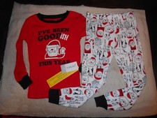 CARTER'S CHRISTMAS PAJAMAS 2-PIECE SIZE 4T I'VE BEEN GOODish THIS YEAR NWT NEW 