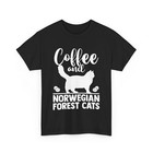 Coffee Lover | Cat Mom | Coffee And Norwegian Forest Cats T-Shirt