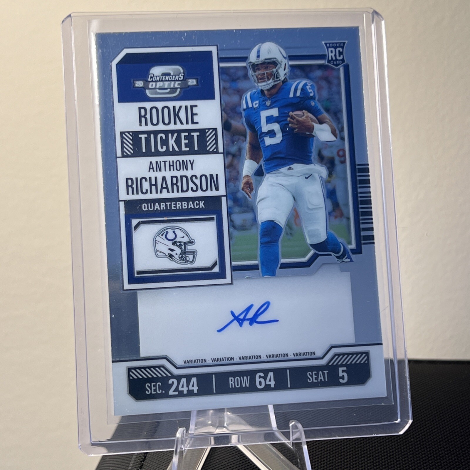 2023 Contenders Optic - Rookie Autograph Variation #102 Anthony Richardson RC AU