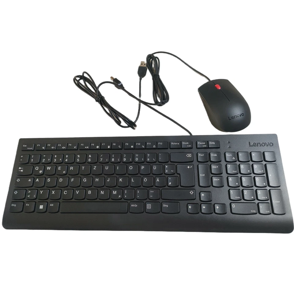 German layout Black Slim USB-Wired keyboard and mouse kit for Lenovo SK-8823 - Image 3 of 4
