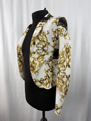 Womens Rinascimento sports blazer Giacca Jacket Italy Small size 8 floral