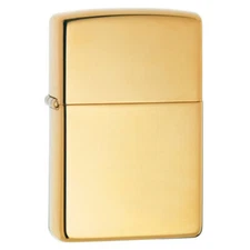 Zippo 169 Armor High Polish Brass Finish Plain Metal Lighter