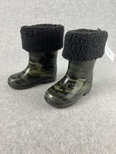 Carters Rain Boots Boys Size 5 Waterproof Insulated Fleece Lining Removable