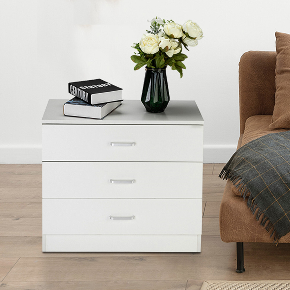 Dressers & Chests of Drawers Particle Board 3-Drawer Dresser White | eBay Dressers & Chests of Drawers Particle Board 3-Drawer Dresser White | eBay