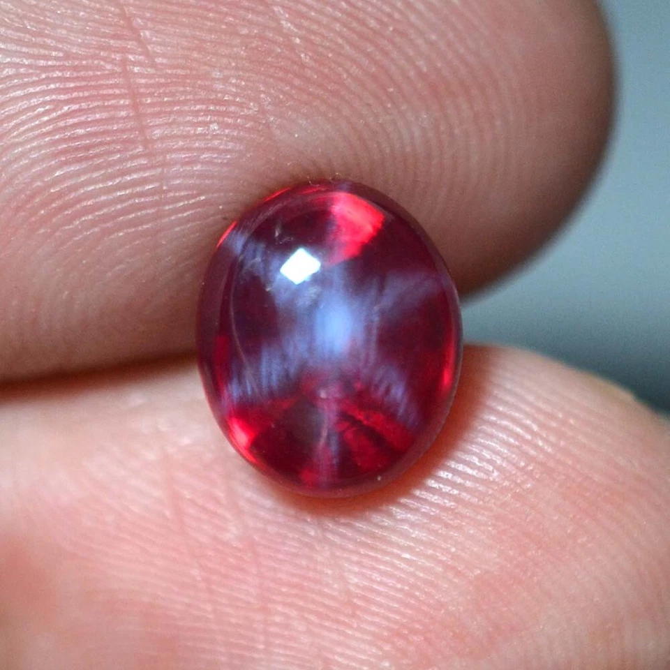 6.65 Ct 10.4x8.7 MM Ruby Star Sapphire 6 Rays Lab Created Corundum VDO RRS9788 - Image 4 of 4