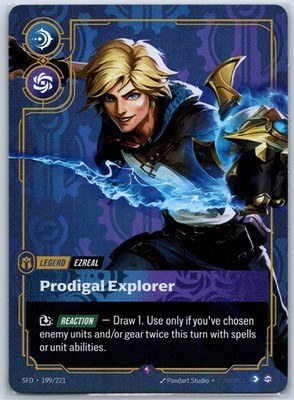 Ezreal - Prodigal Explorer Foil Rare Spiritforged 199/221 NM Riftbound Card